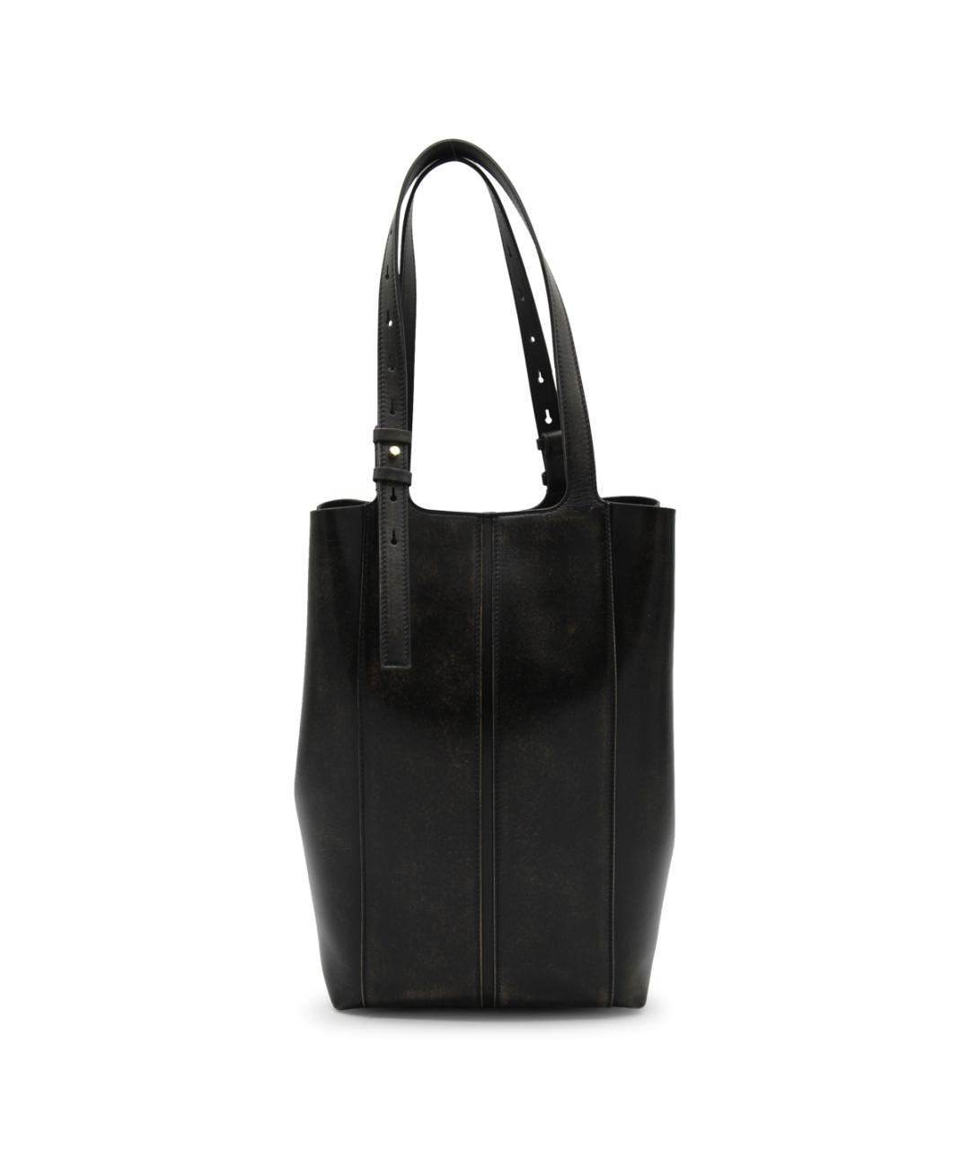 GOLDEN GOOSE DELUXE BRAND Черная кожаная сумка тоут, фото 3