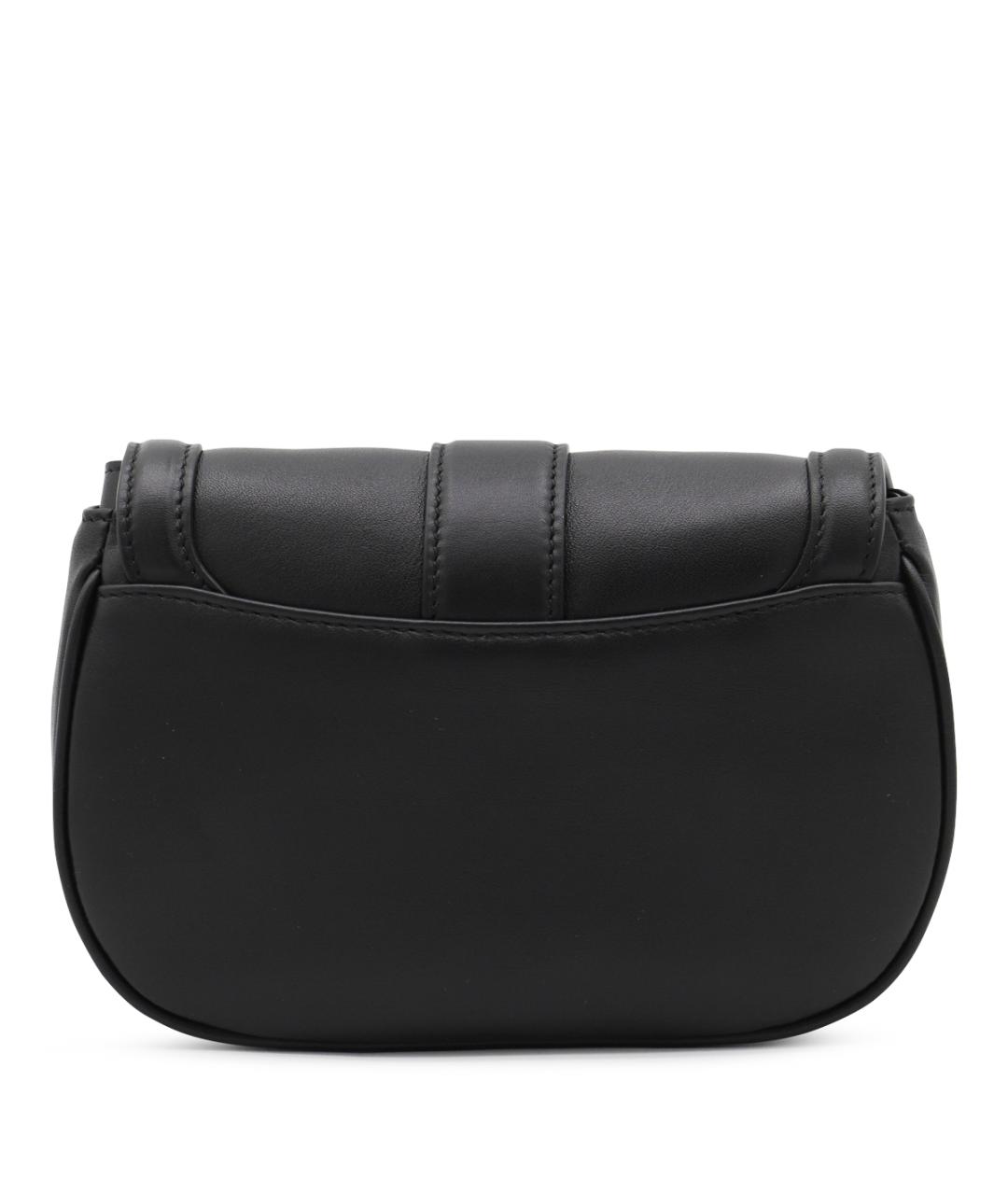 ALEXANDER MCQUEEN Черная кожаная сумка через плечо, фото 3
