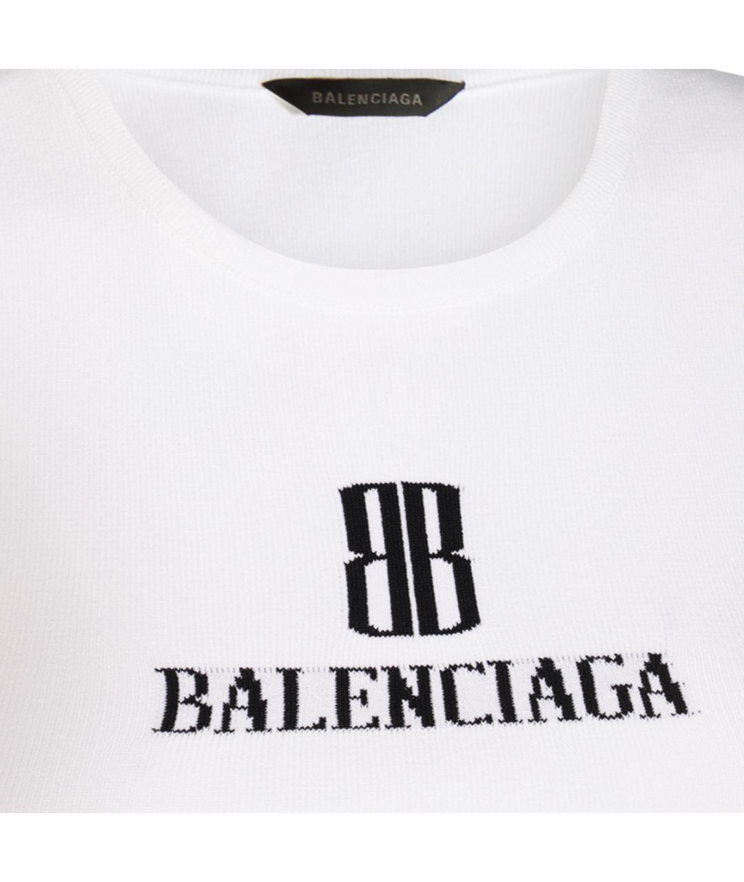 BALENCIAGA Белая вискозная майка, фото 3