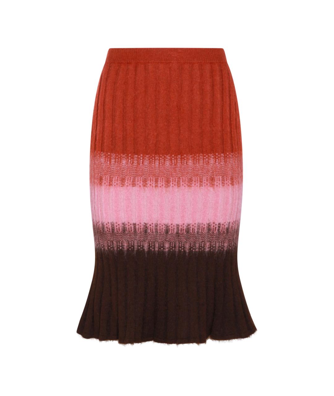 FENDI Мульти шерстяная юбка миди, фото 1