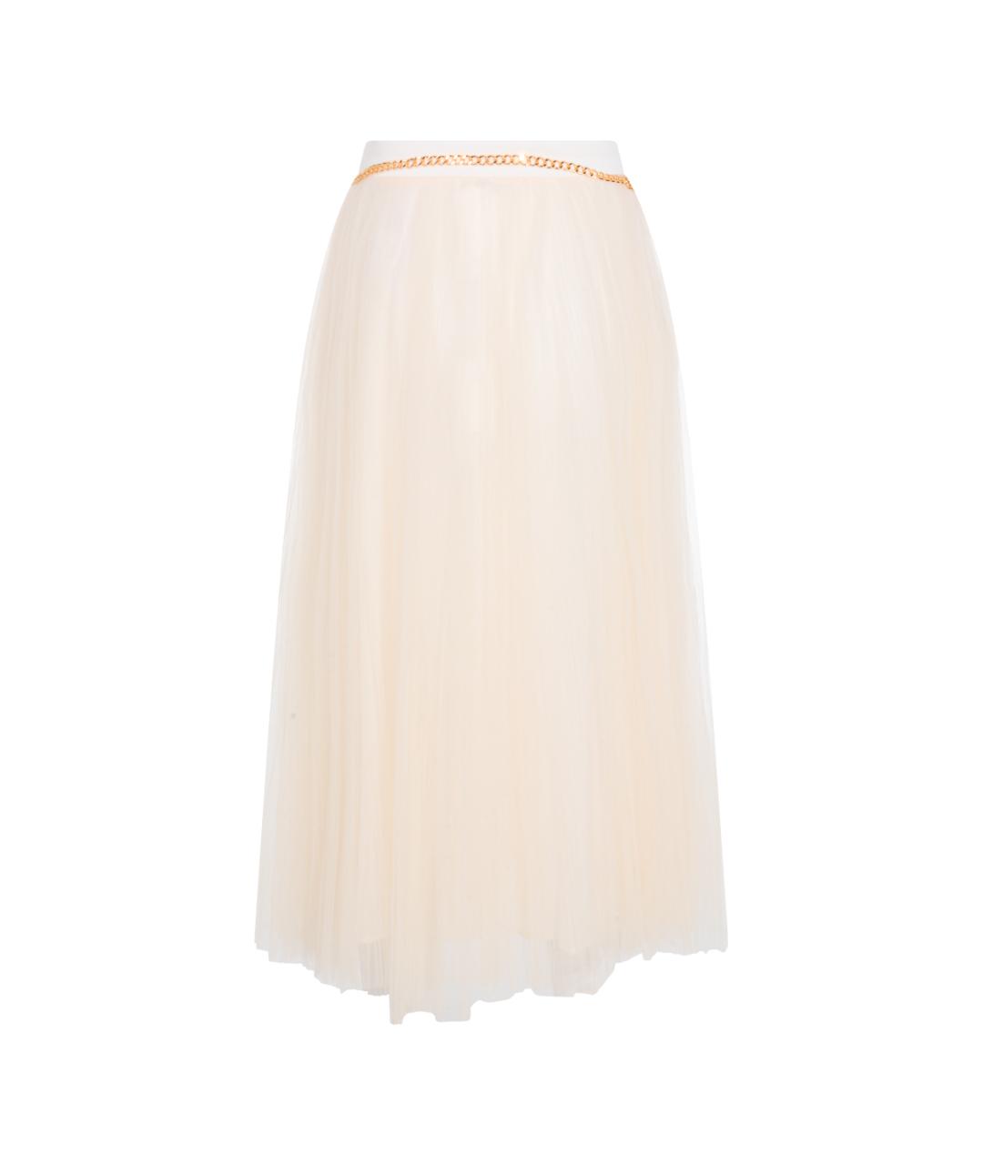 ELISABETTA FRANCHI Бежевая юбка миди, фото 2