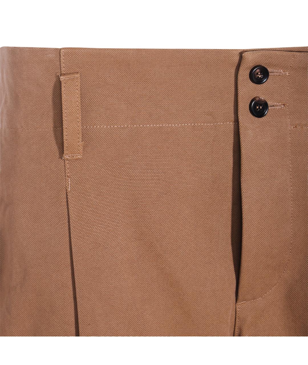 CHLOE Коричневые хлопковые прямые брюки, фото 3