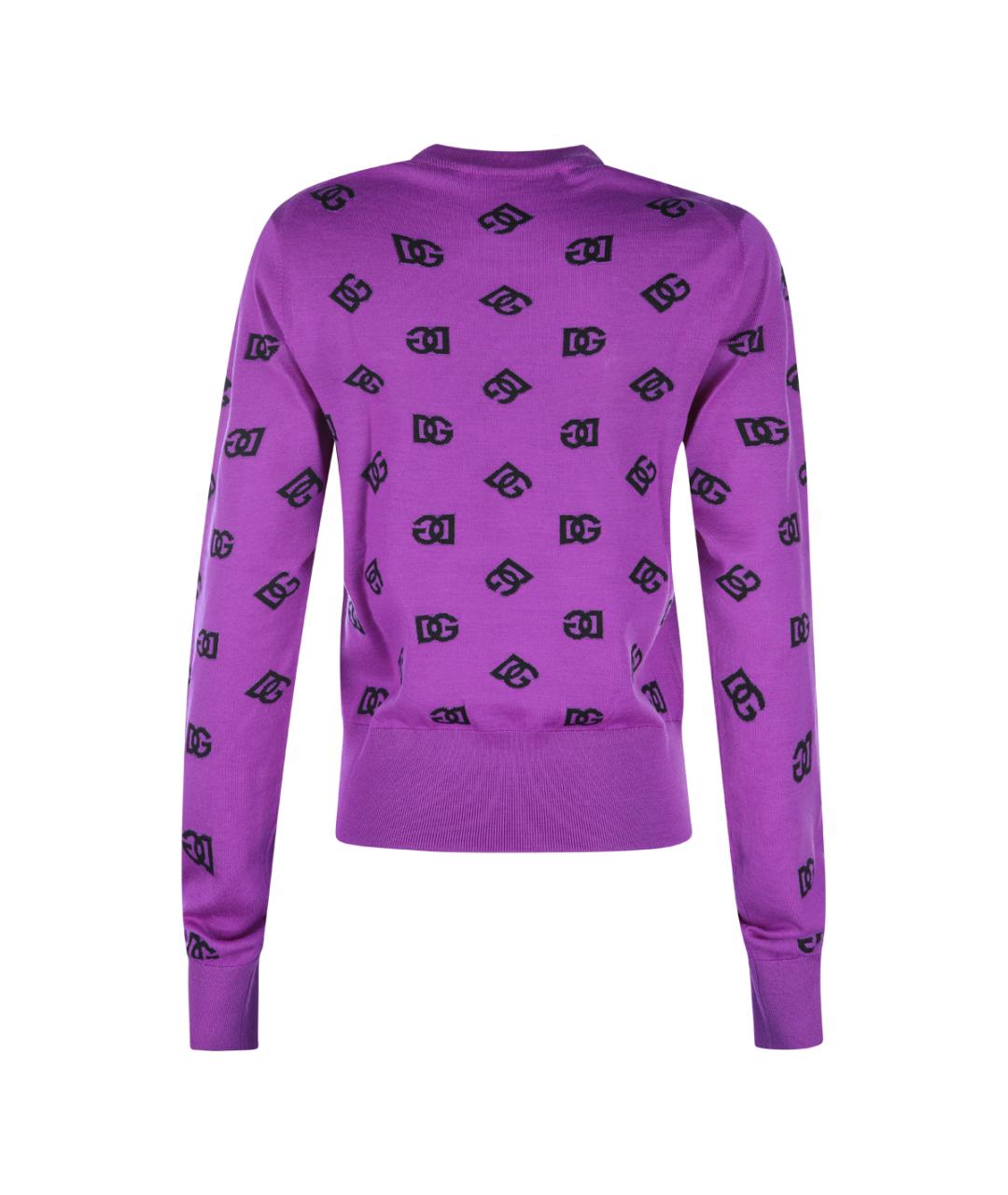 DOLCE&GABBANA Фиолетовый шерстяной джемпер / свитер, фото 1