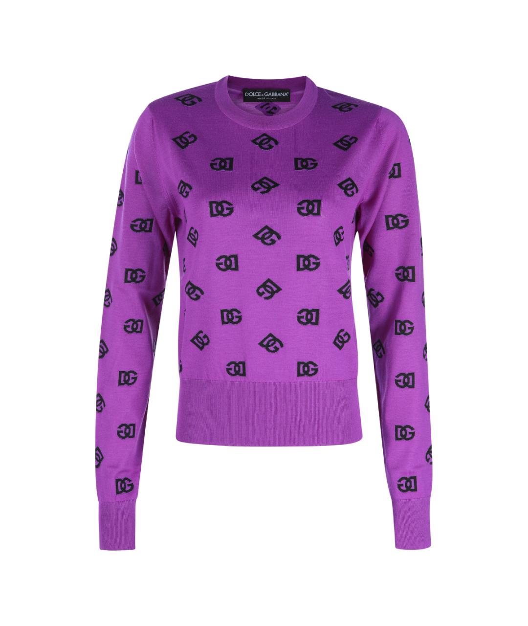 DOLCE&GABBANA Фиолетовый шерстяной джемпер / свитер, фото 2