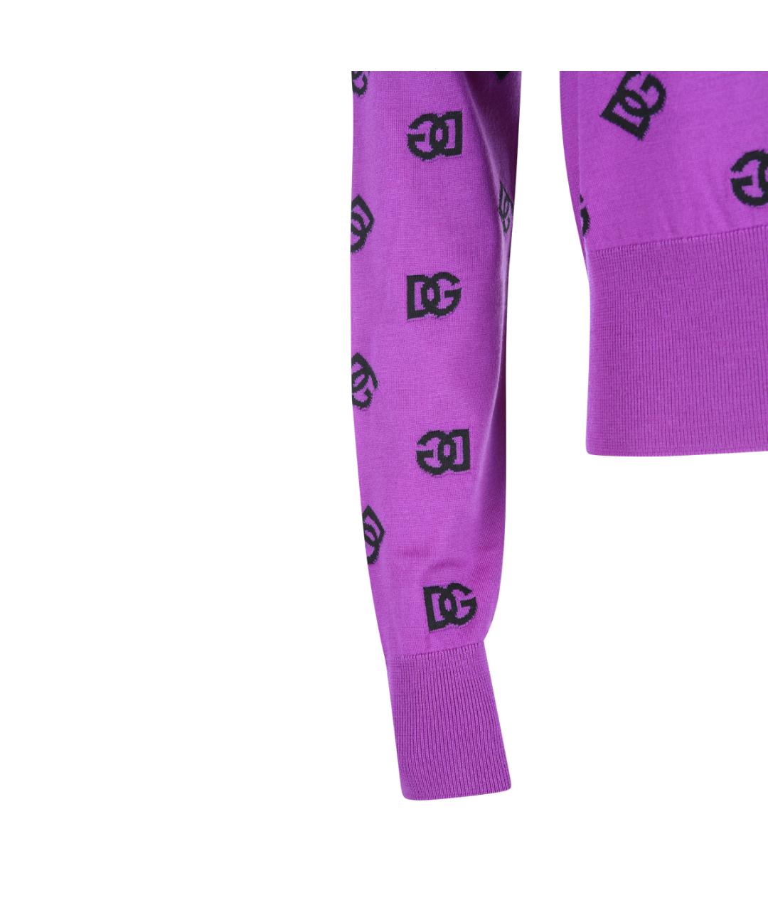 DOLCE&GABBANA Фиолетовый шерстяной джемпер / свитер, фото 4