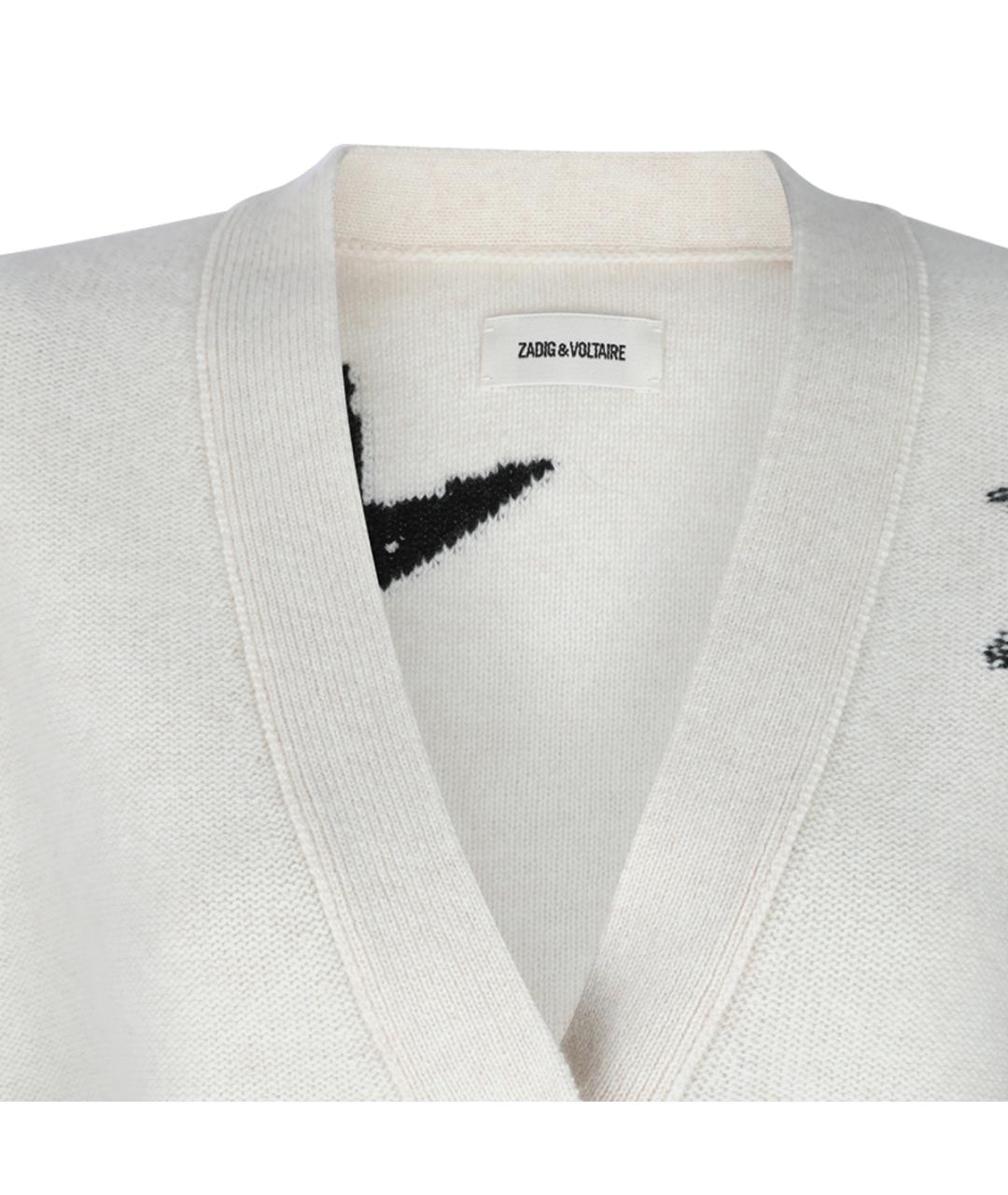 ZADIG & VOLTAIRE Белый кашемировый джемпер / свитер, фото 3
