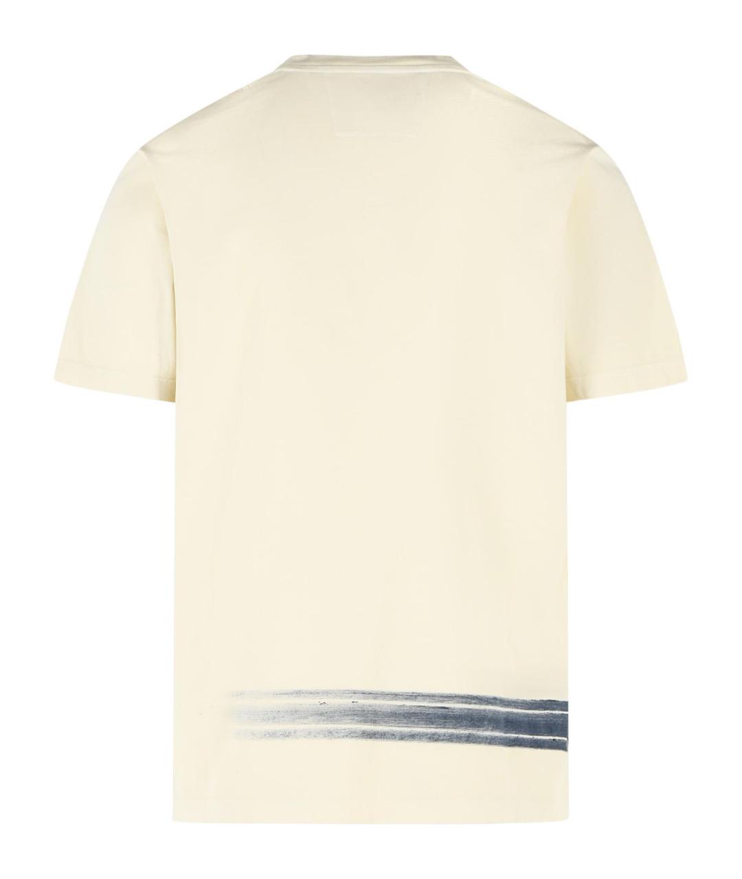 CP COMPANY Бежевая хлопковая футболка, фото 3