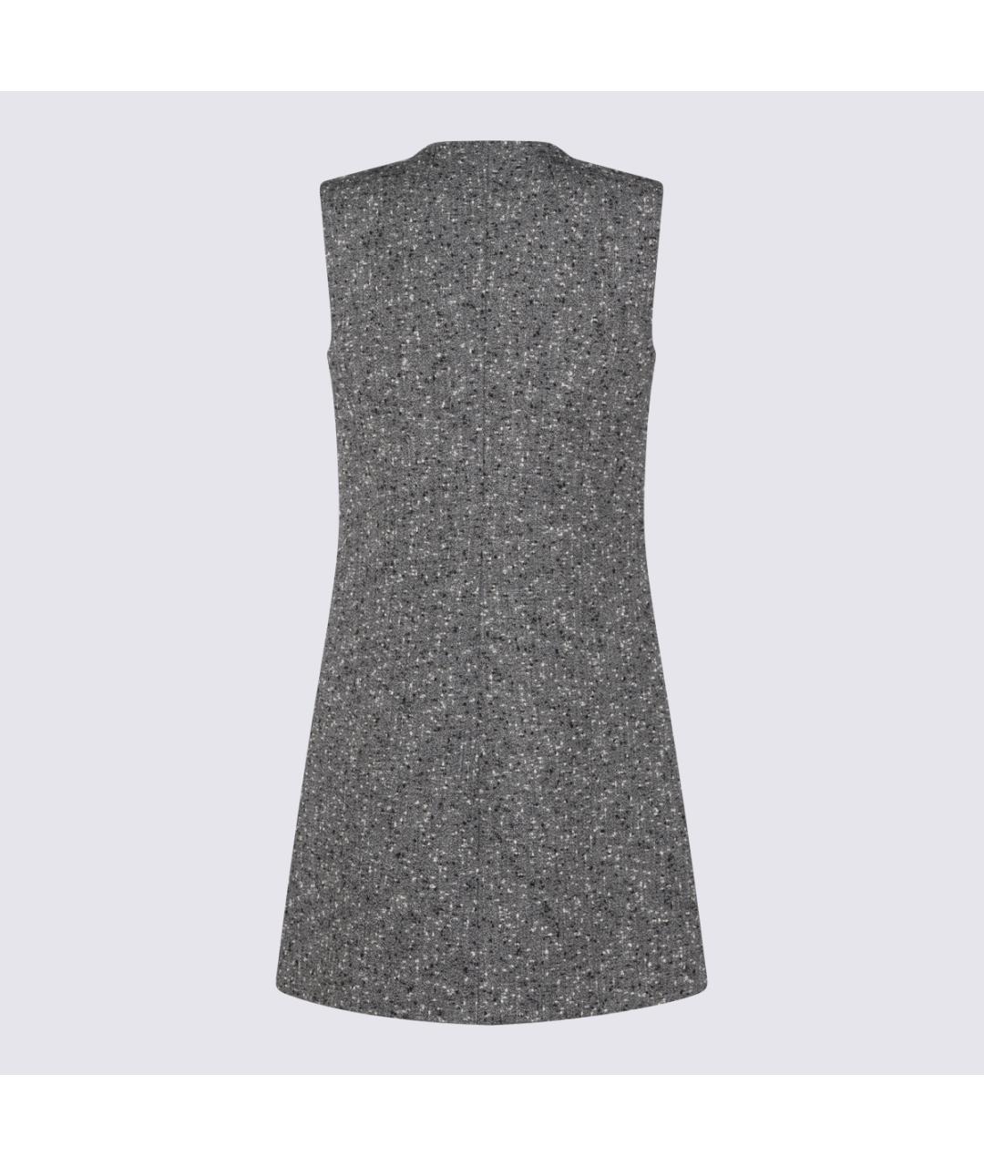 GUCCI Серое шерстяное повседневное платье, фото 3