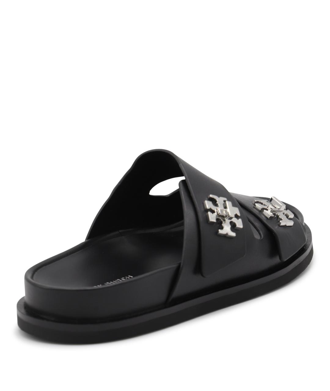 TORY BURCH Черные кожаные сандалии, фото 3