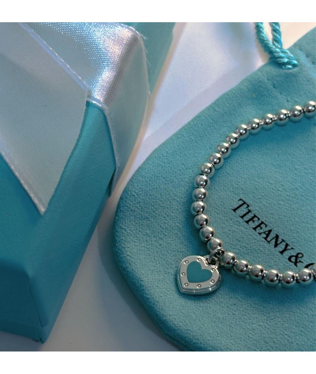 TIFFANY&CO Бирюзовый серебряный браслет, фото 3