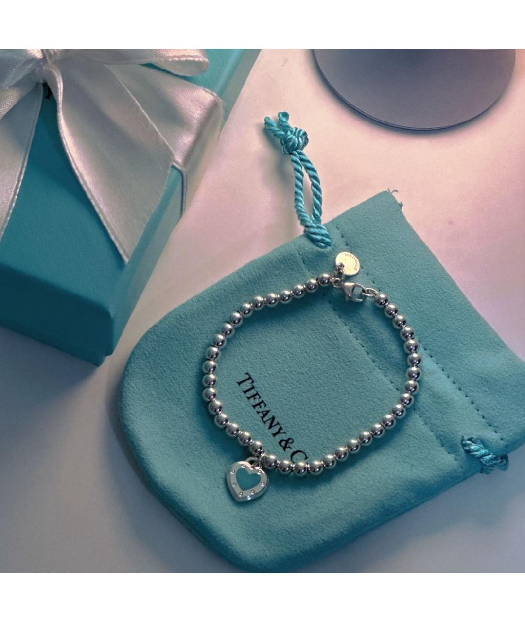 TIFFANY&CO Бирюзовый серебряный браслет, фото 5