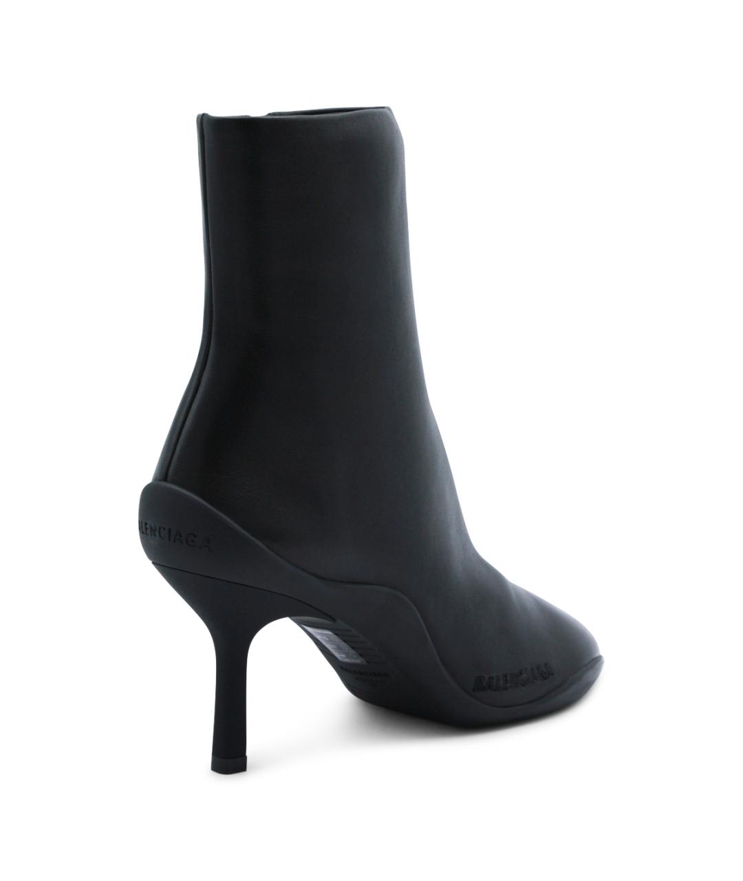 BALENCIAGA Черные кожаные ботильоны, фото 3