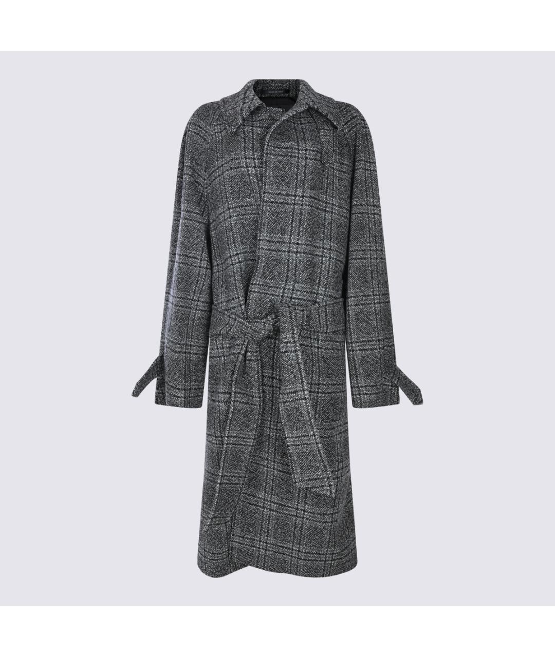 BALENCIAGA Антрацитовое шерстяное пальто, фото 6