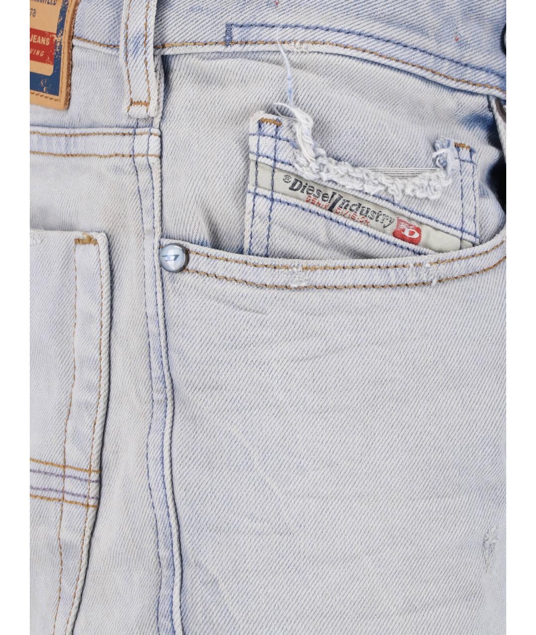 DIESEL Синие хлопковые прямые джинсы, фото 4