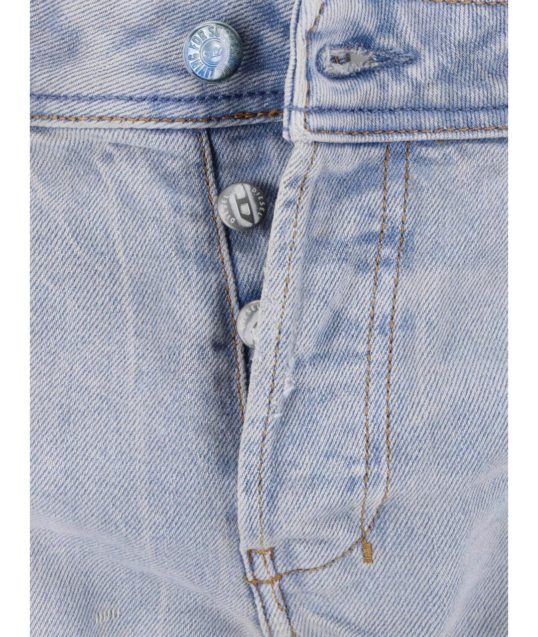 DIESEL Синие хлопковые прямые джинсы, фото 5