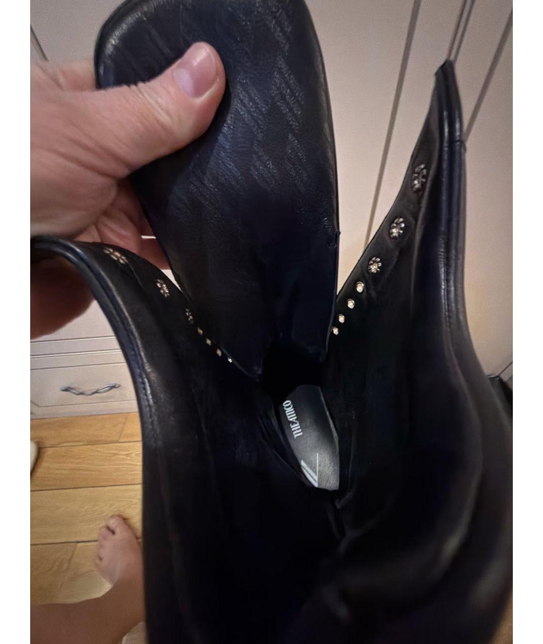 THE ATTICO Черные кожаные ботинки, фото 5