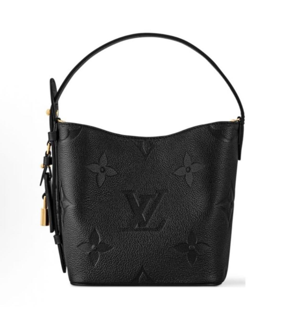 LOUIS VUITTON Черная кожаная сумка с короткими ручками, фото 6