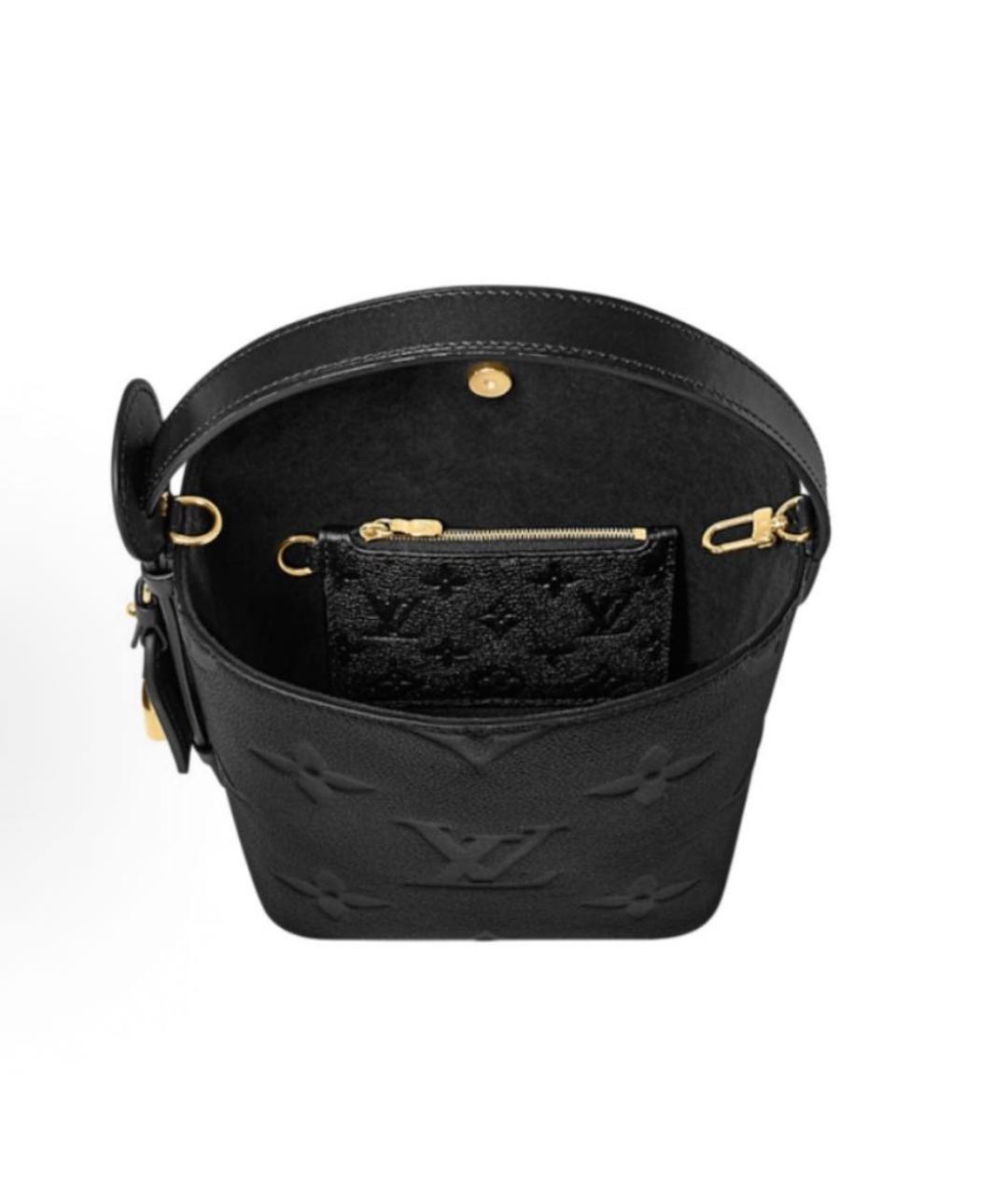 LOUIS VUITTON Черная кожаная сумка с короткими ручками, фото 5