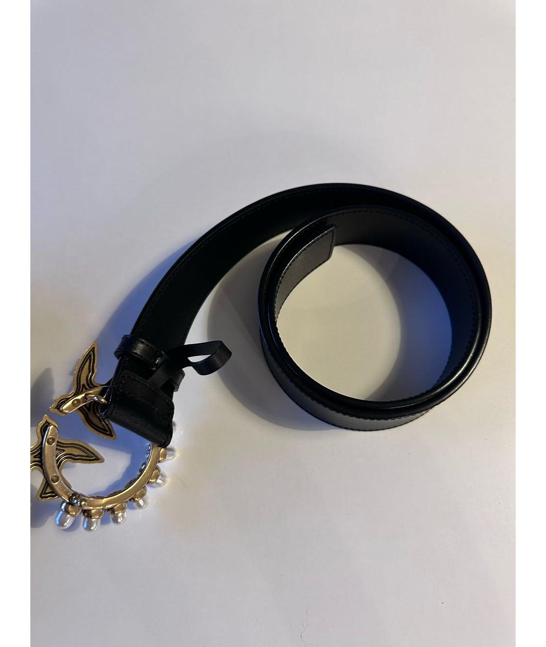 PINKO Черный кожаный ремень, фото 6