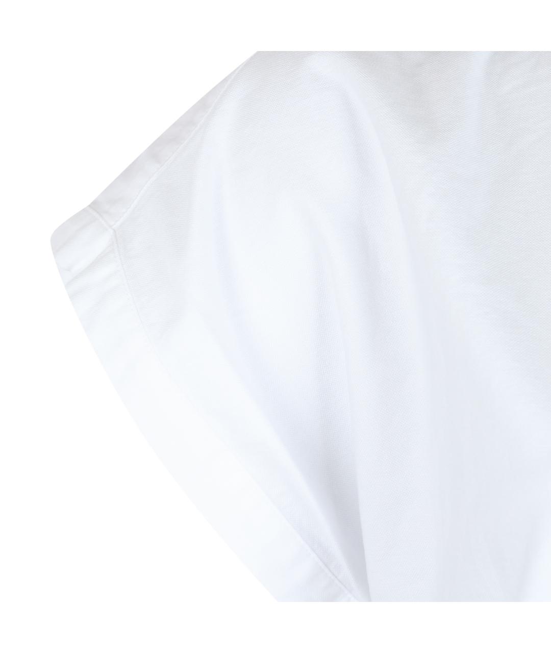 POLO RALPH LAUREN Белое хлопковое повседневное платье, фото 4