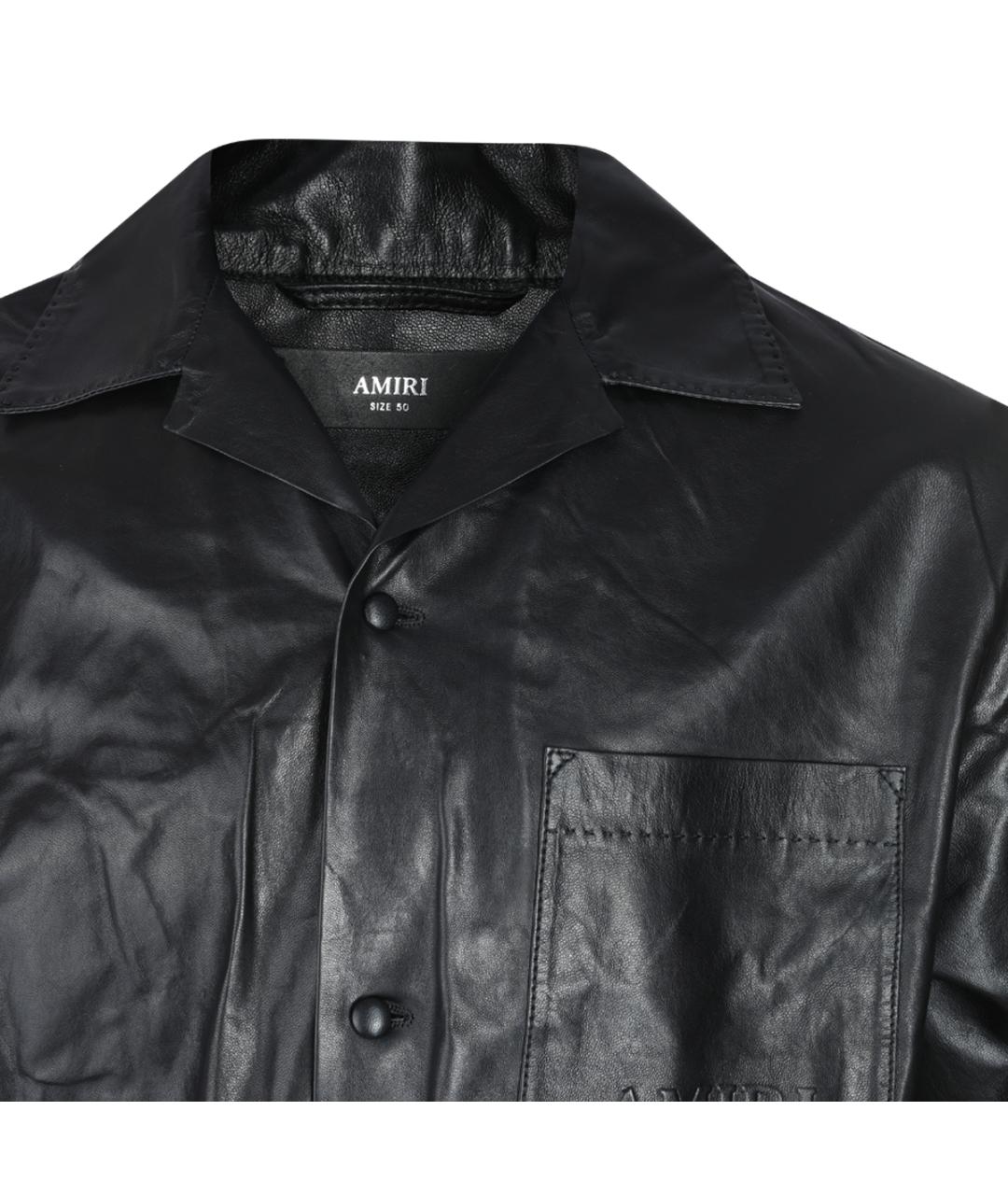 AMIRI Черная кожаная куртка, фото 3