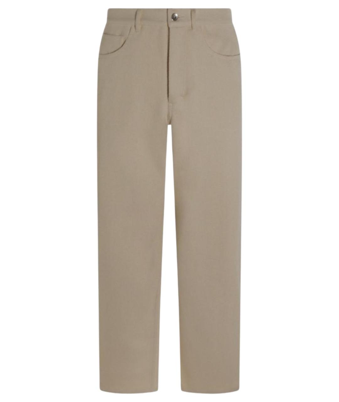 AURALEE Белые шелковые повседневные брюки, фото 1