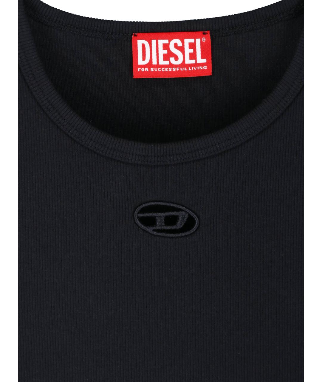 DIESEL Черная хлопковая футболка, фото 3