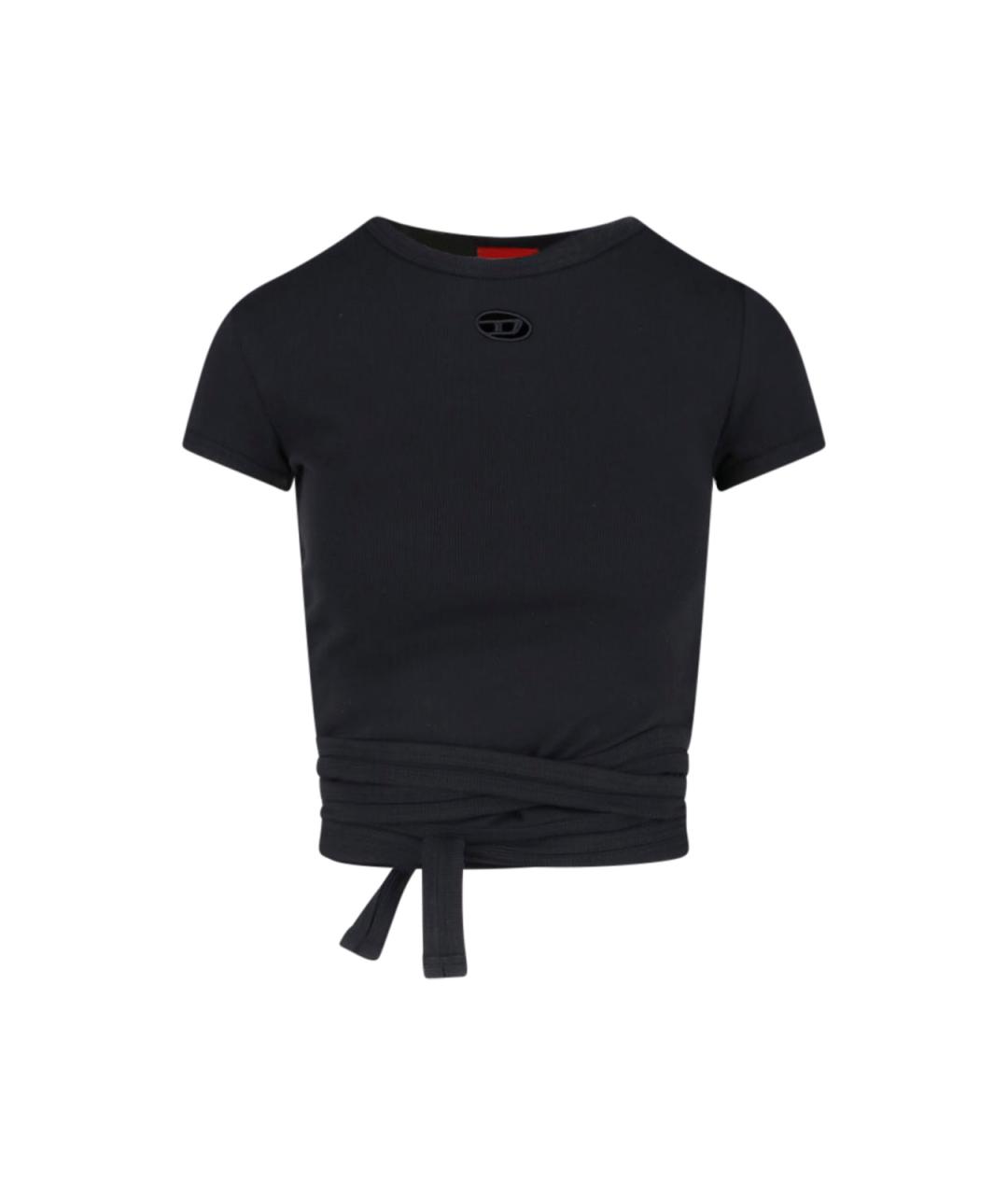 DIESEL Черная хлопковая футболка, фото 1