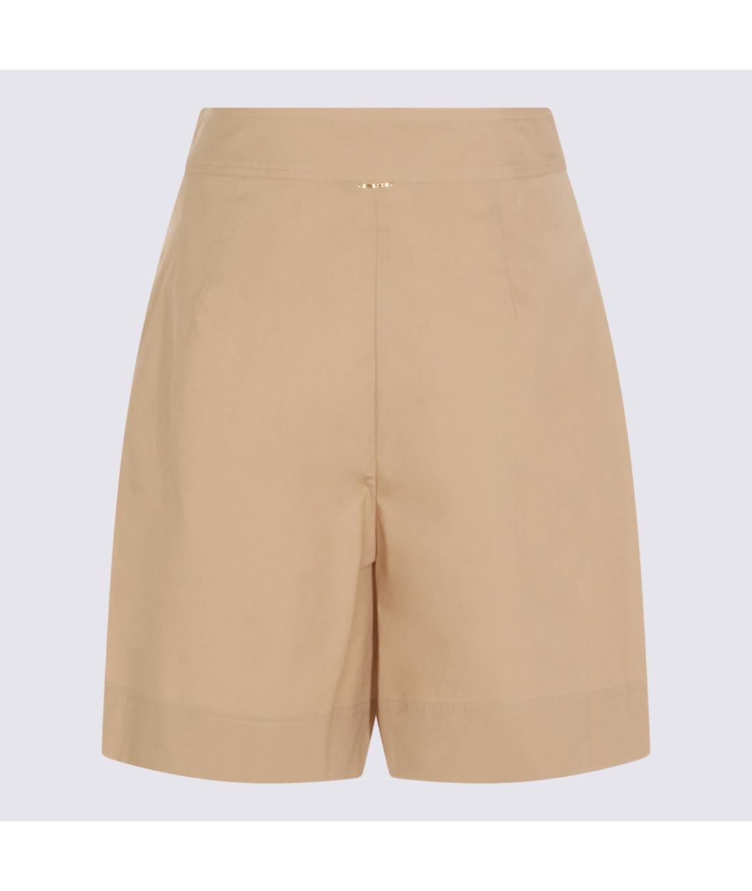 TWIN-SET Бежевые хлопко-эластановые шорты, фото 2