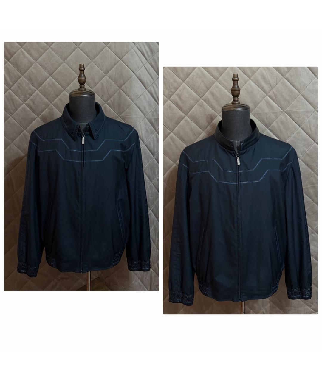 ZILLI Темно-синяя шелковая куртка, фото 2