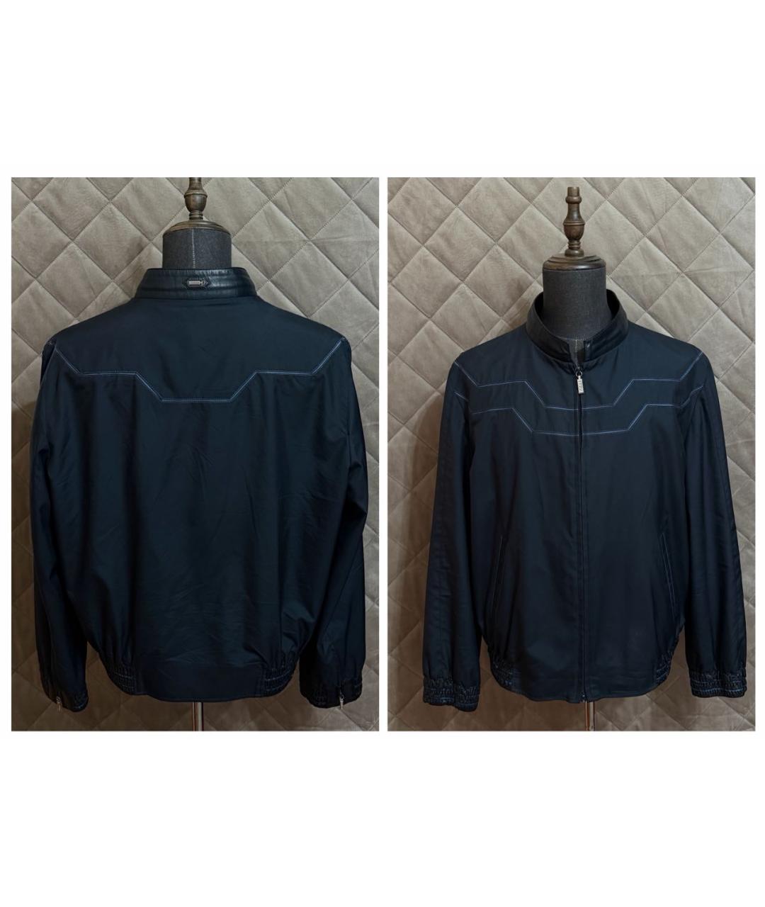 ZILLI Темно-синяя шелковая куртка, фото 4