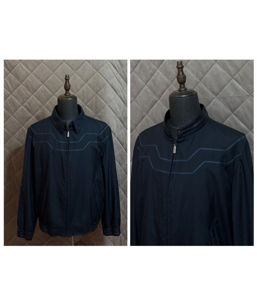 ZILLI Темно-синяя шелковая куртка, фото 3