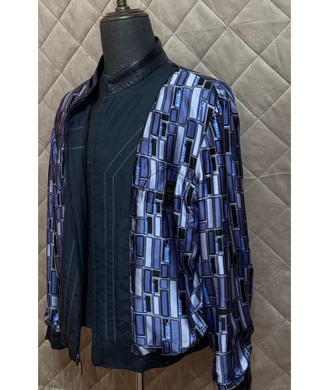 ZILLI Темно-синяя шелковая куртка, фото 7