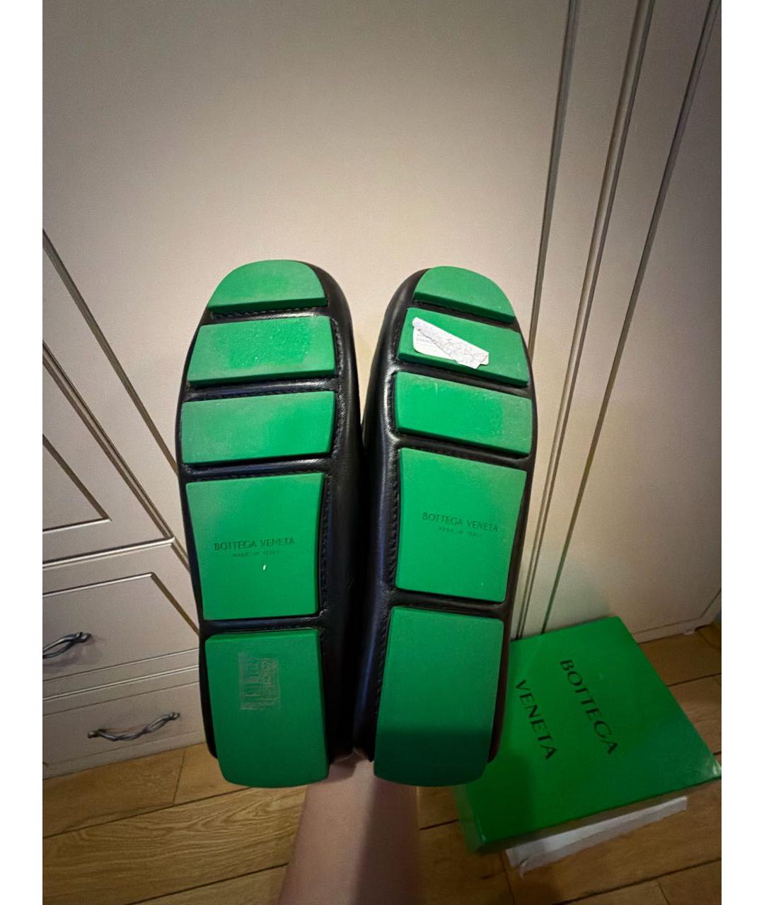 BOTTEGA VENETA Черные кожаные мокасины, фото 5