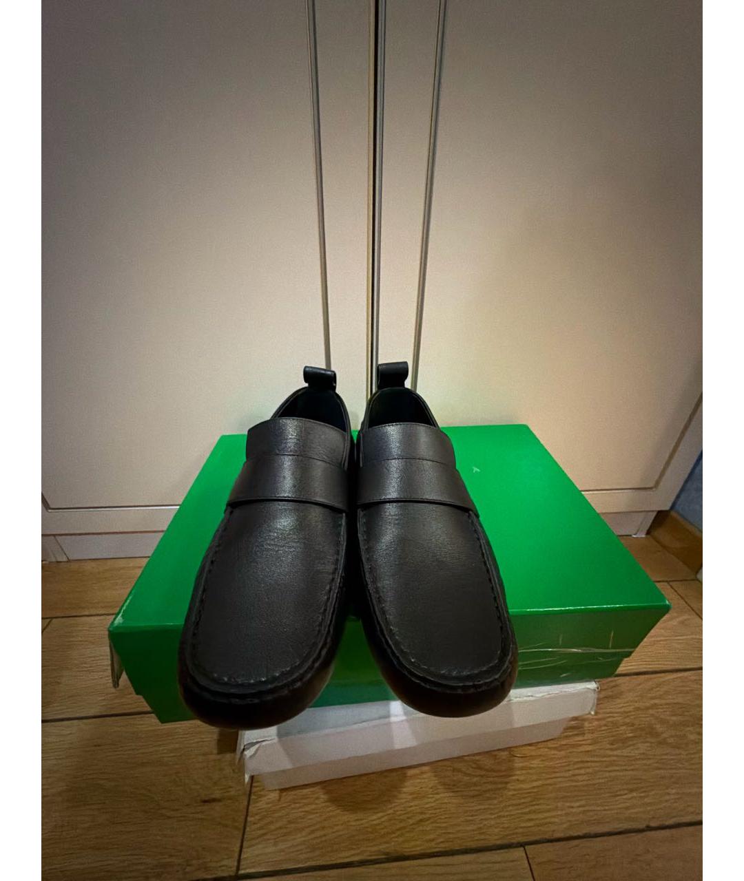 BOTTEGA VENETA Черные кожаные мокасины, фото 2