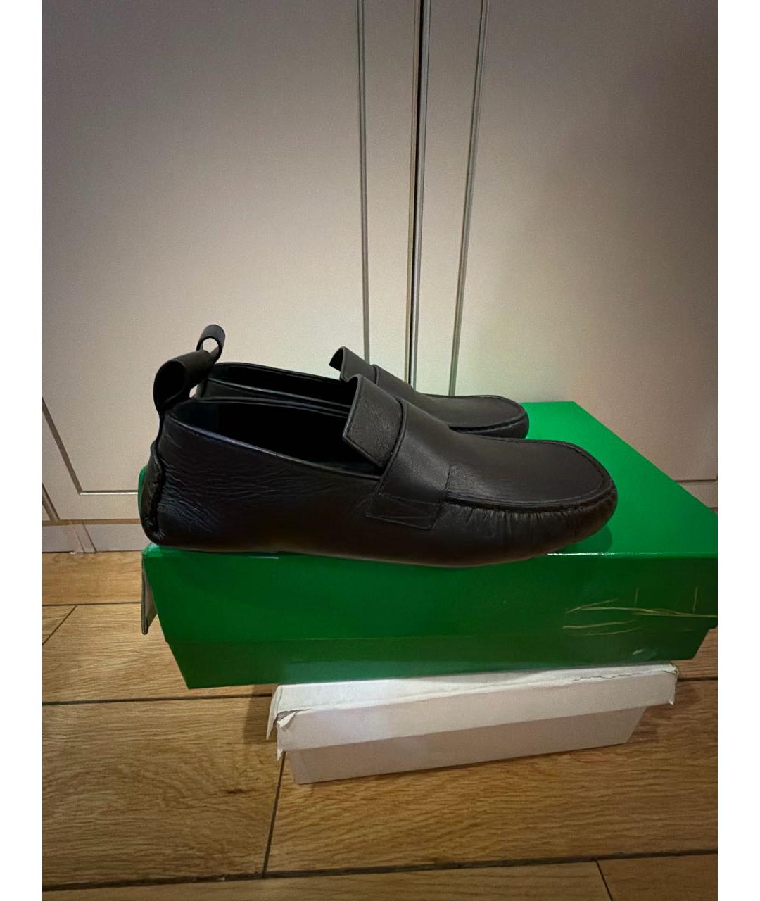 BOTTEGA VENETA Черные кожаные мокасины, фото 9