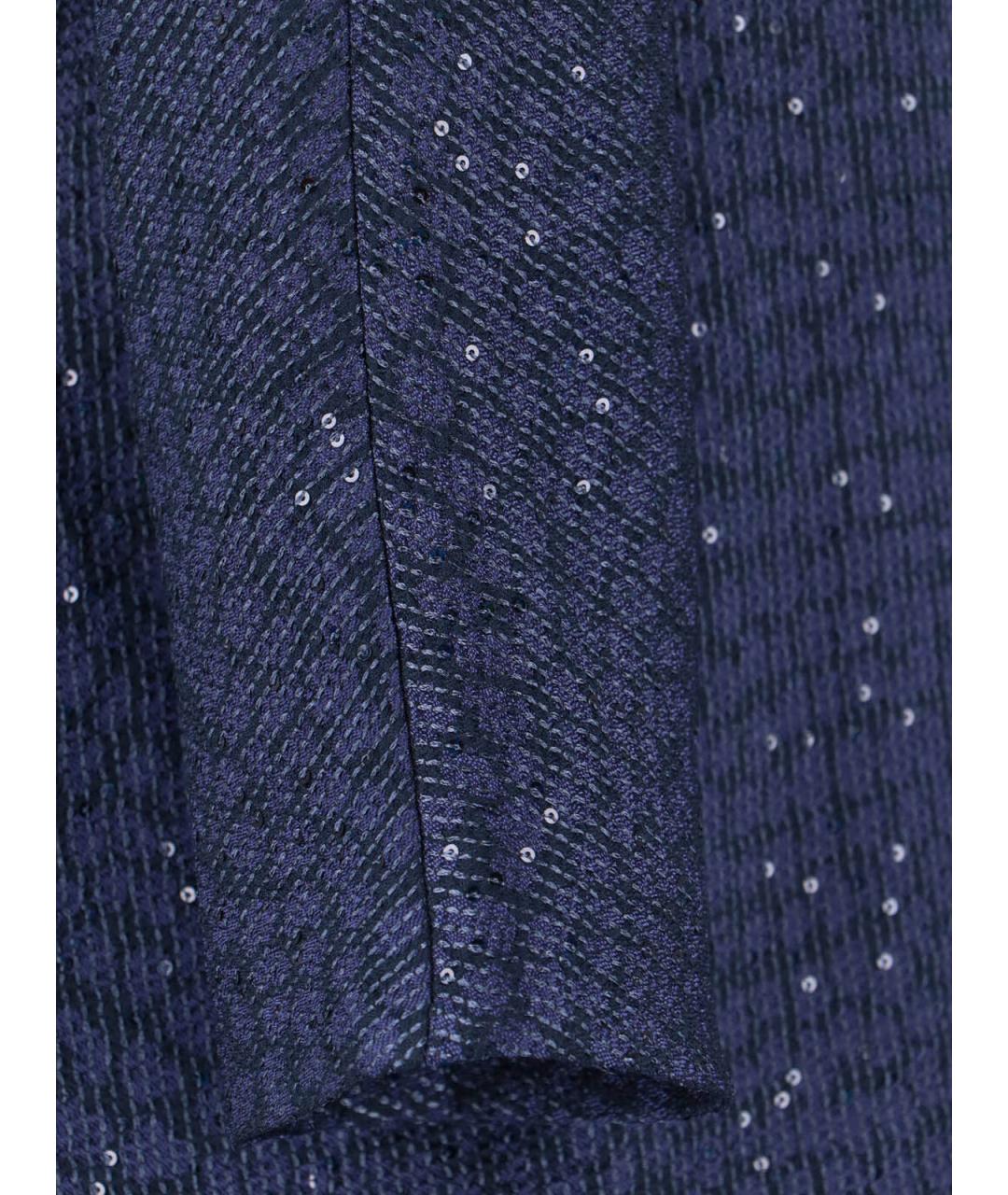 GIORGIO ARMANI Синее вискозное пальто, фото 5