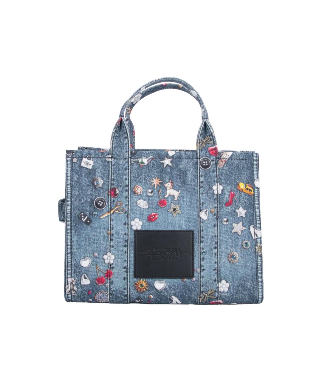 MARC JACOBS Синяя хлопковая сумка тоут, фото 3