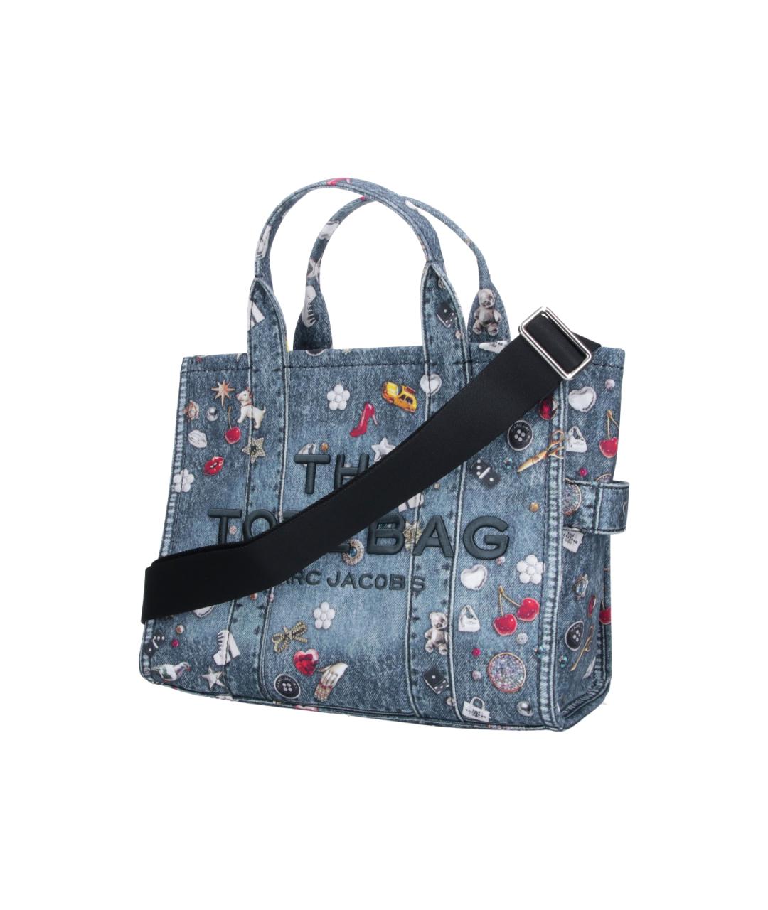 MARC JACOBS Синяя хлопковая сумка тоут, фото 2