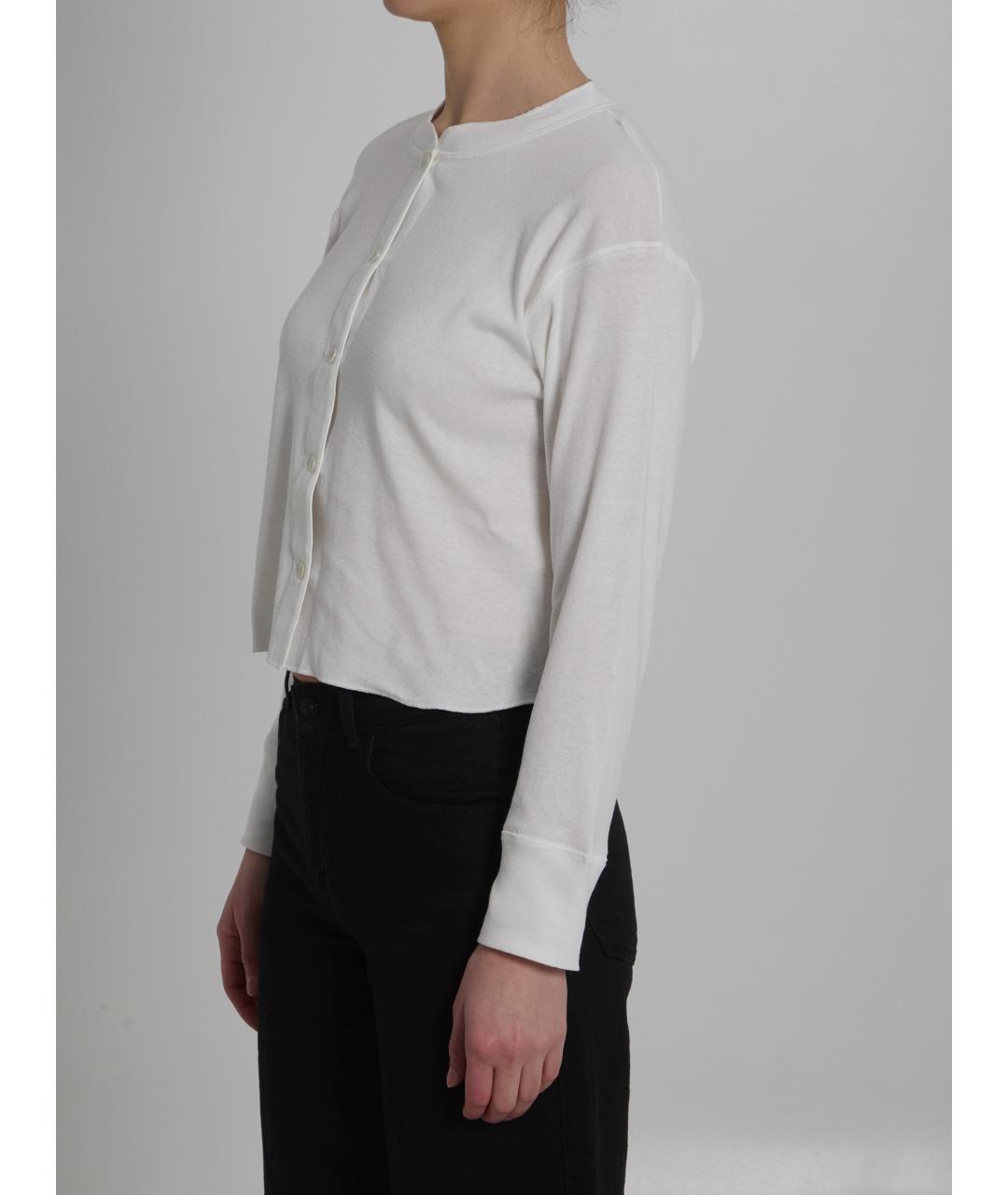 THE ROW Белый хлопковый кардиган, фото 2