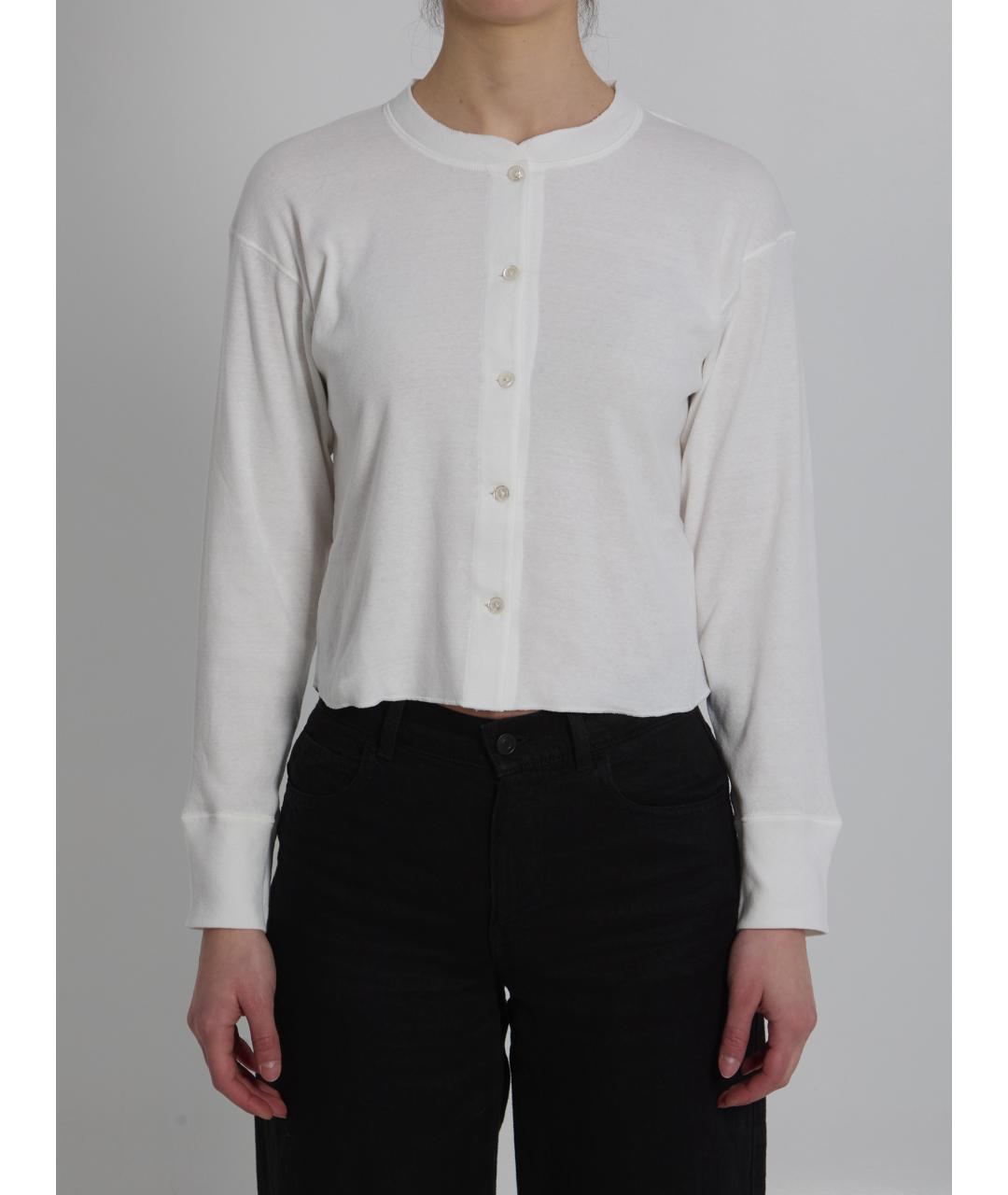 THE ROW Белый хлопковый кардиган, фото 5