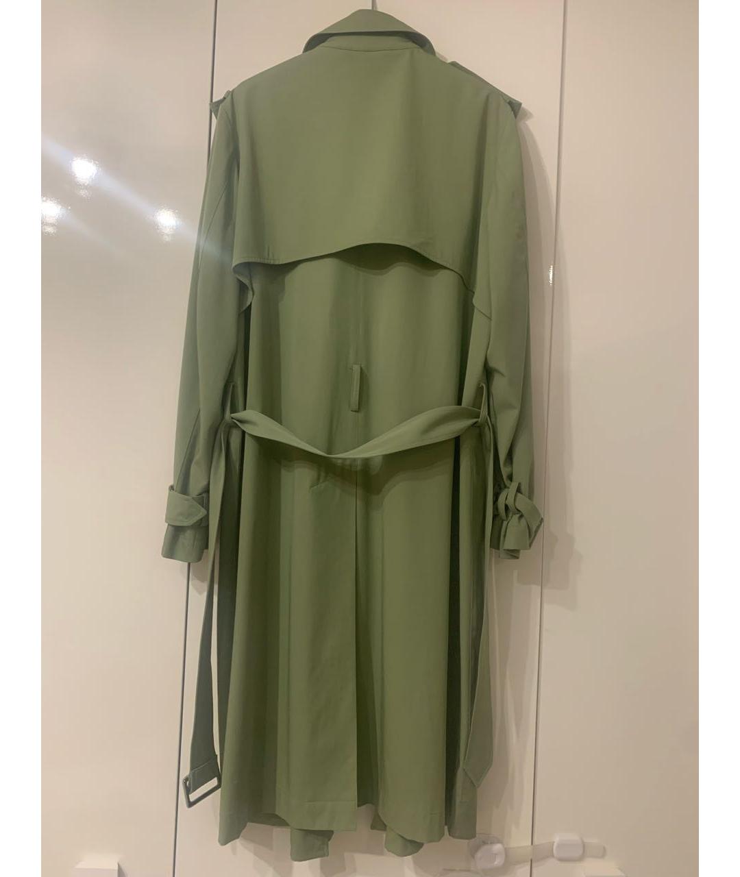 BOTTEGA VENETA Зеленый шерстяной тренч/плащ, фото 2