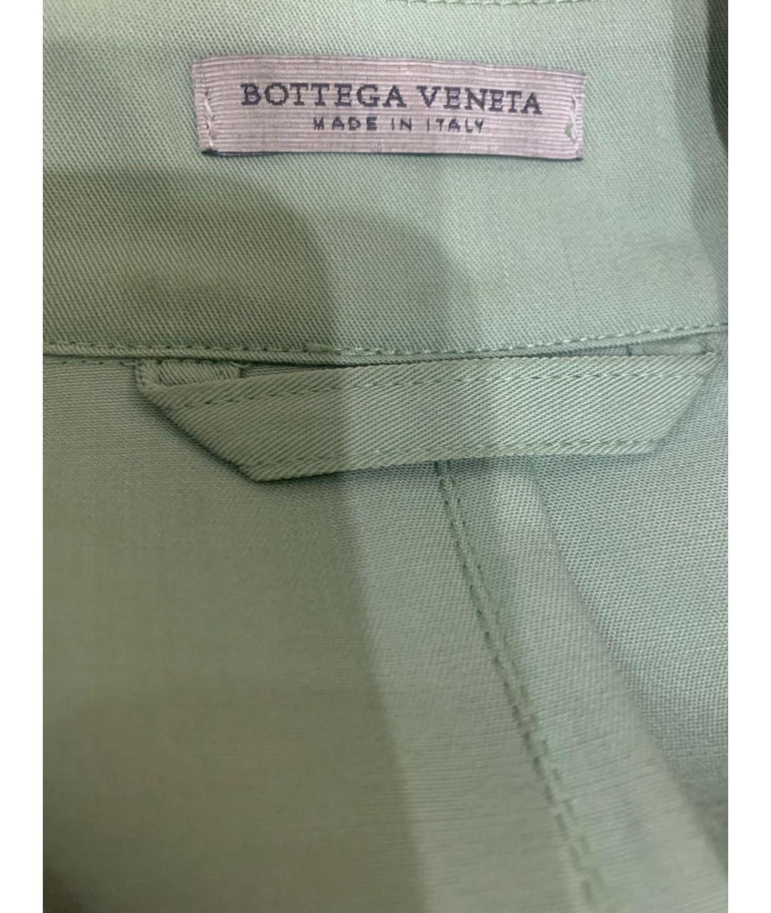 BOTTEGA VENETA Зеленый шерстяной тренч/плащ, фото 3