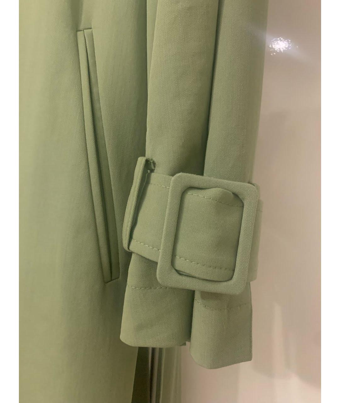 BOTTEGA VENETA Зеленый шерстяной тренч/плащ, фото 4