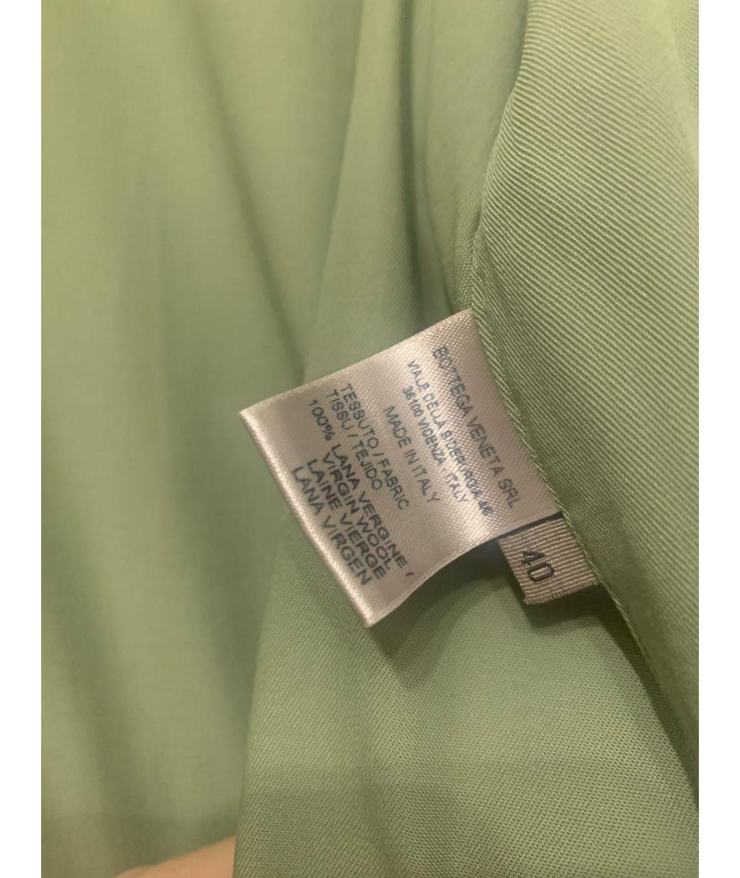 BOTTEGA VENETA Зеленый шерстяной тренч/плащ, фото 5