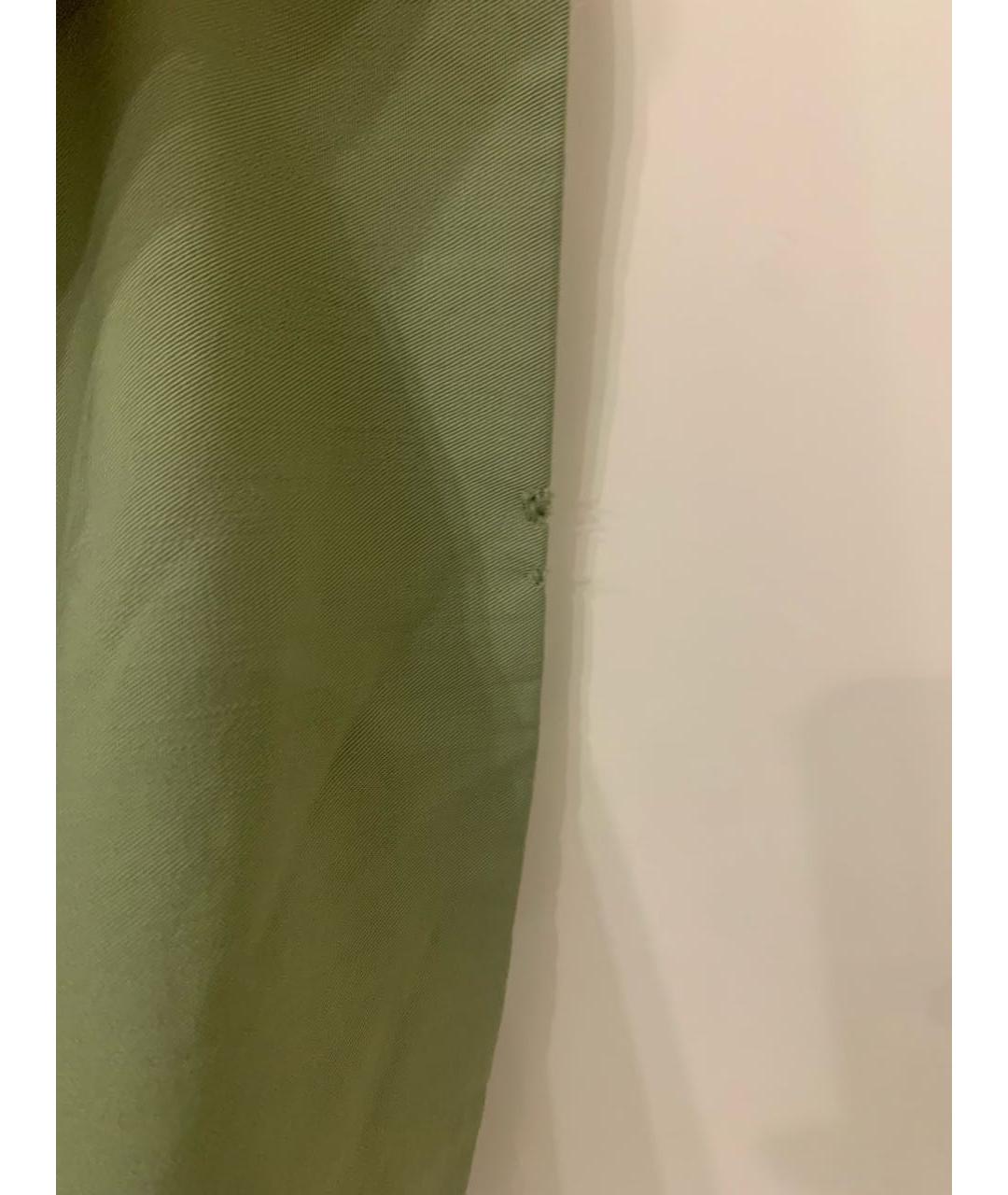 BOTTEGA VENETA Зеленый шерстяной тренч/плащ, фото 7