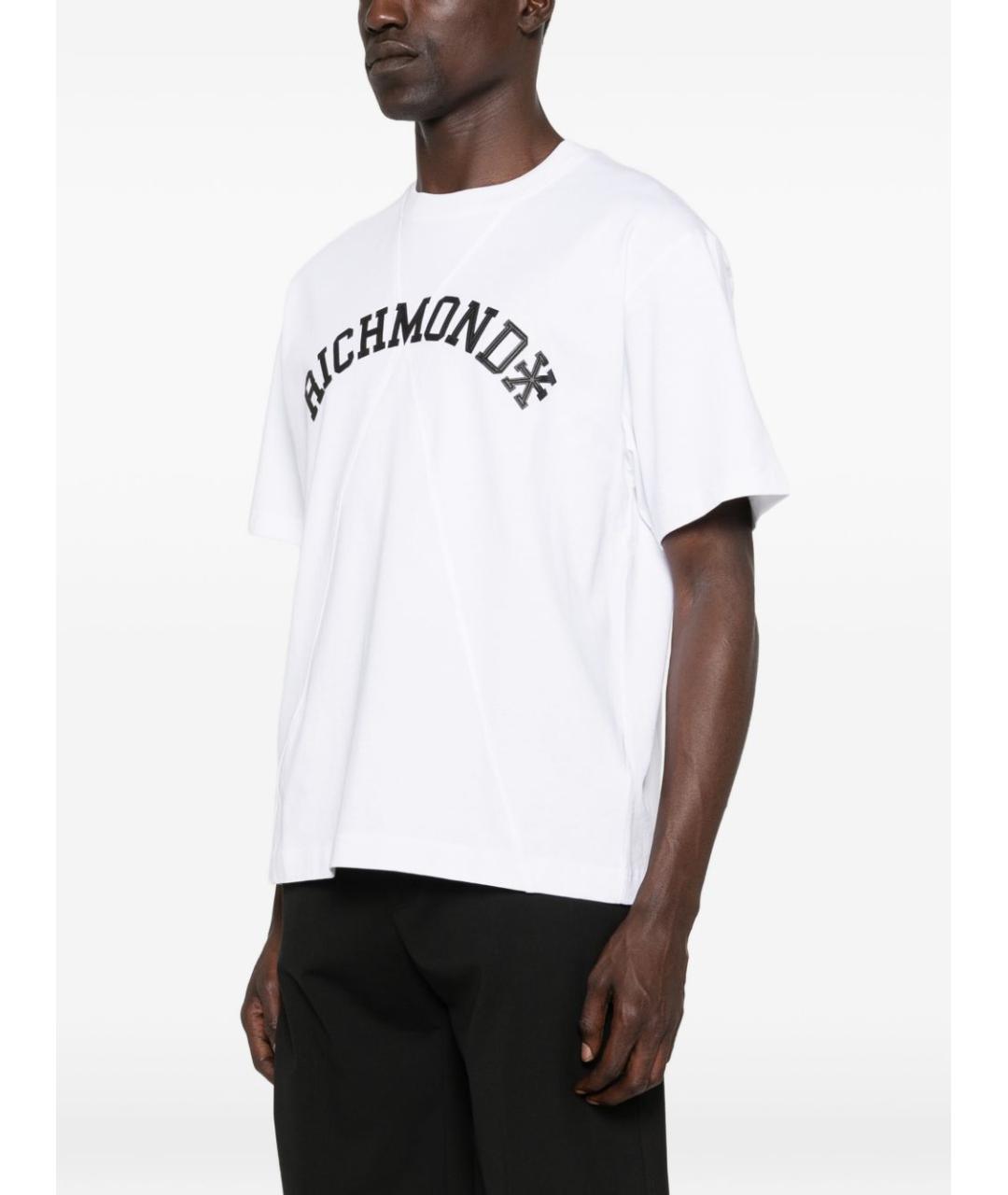 JOHN RICHMOND Белая хлопковая футболка, фото 5