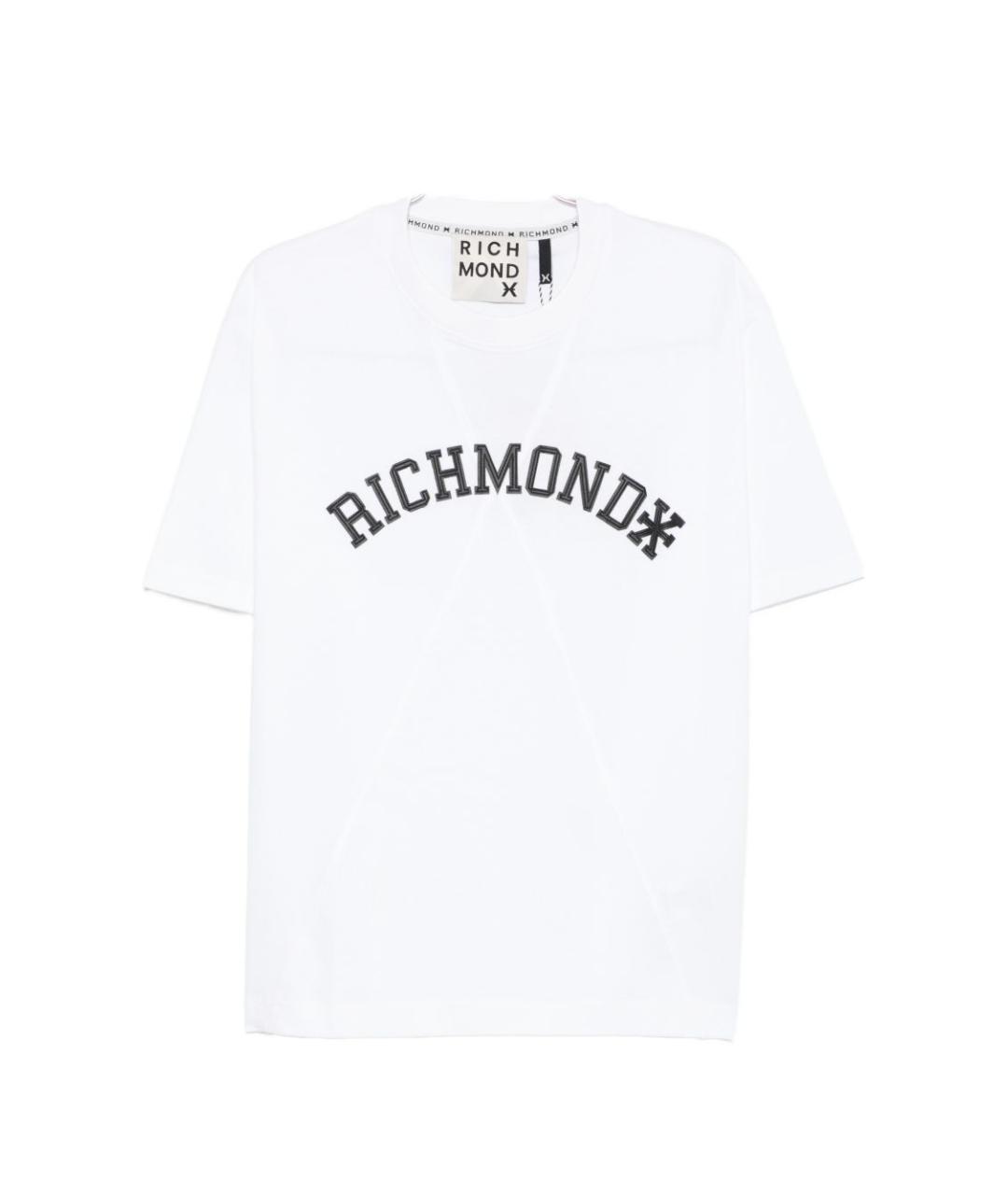 JOHN RICHMOND Белая хлопковая футболка, фото 1