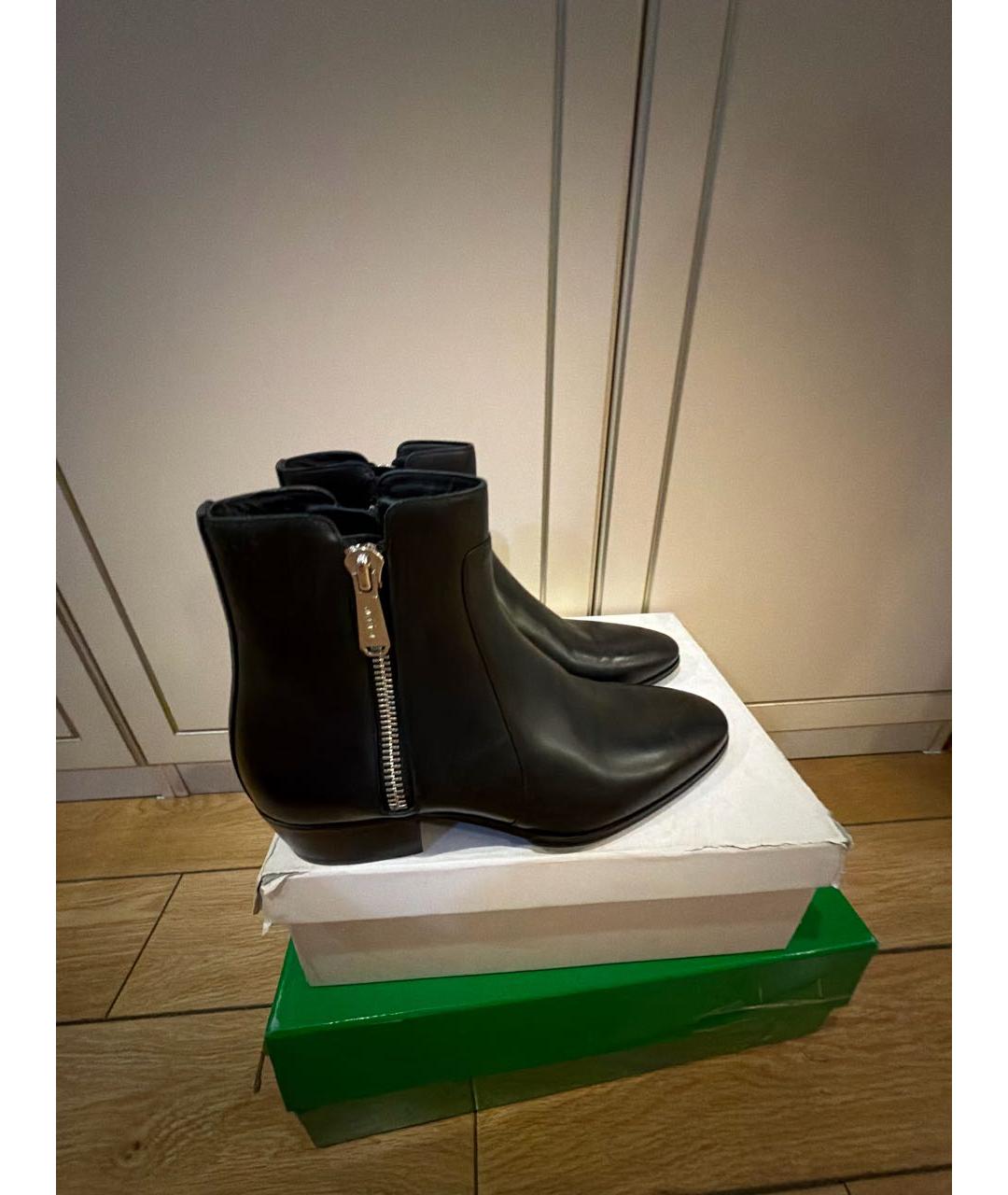 BALMAIN Черные кожаные высокие ботинки, фото 9
