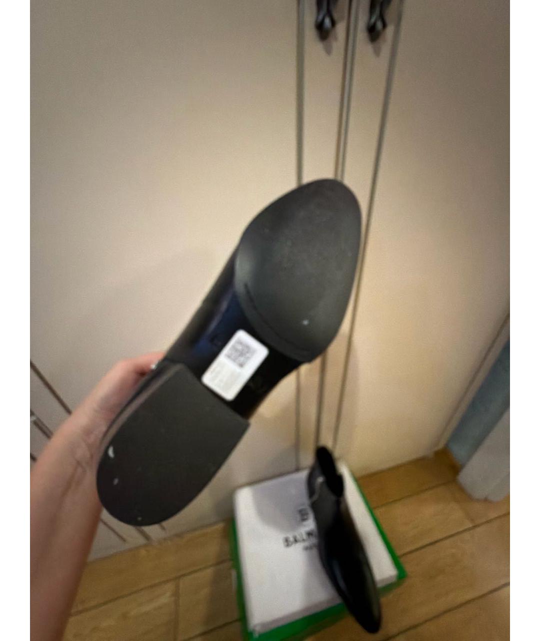 BALMAIN Черные кожаные высокие ботинки, фото 7